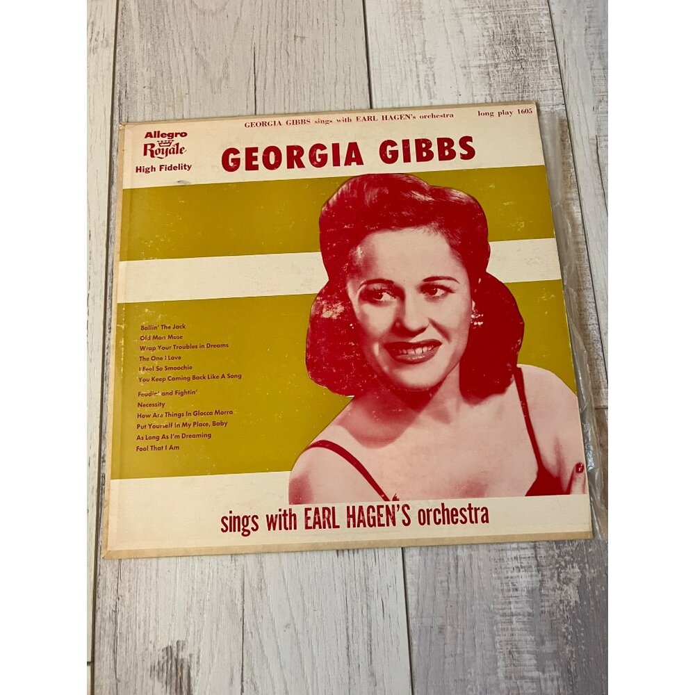 Georgia Gibbs Vinyl Record With Earl Hagens Orchestra Royale Allegro Vintage